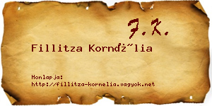 Fillitza Kornélia névjegykártya